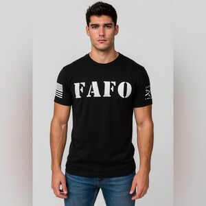 Grunt Style FAFO‎ Black Graphic T-Shirt size Medium